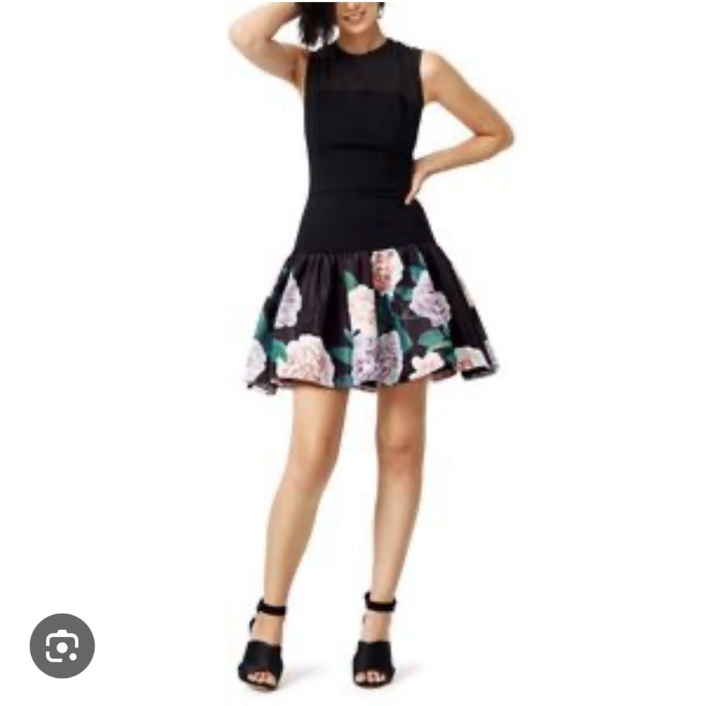 ERIN by Erin Fetherston Black Fit and Flare Cocktail Dress